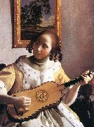 VERMEER VAN DELFT, Jan The Guitar Player (detail) awr China oil painting reproduction